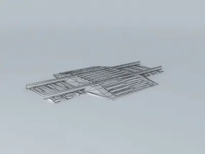 Eco Rail Track Walkover Old Wooden Split Sleepers Free 3D model