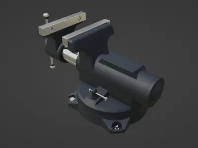 Bench Vise Low-poly 3D model get