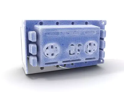Industrial Control Panel Model Pack with Colored Switches and... Low-poly 3D model