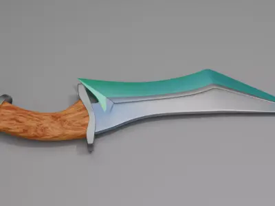 Stylized Dagger high poly  3D model