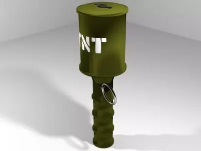 Hand Grenade Anti-tank Throwing Stick 3D model
