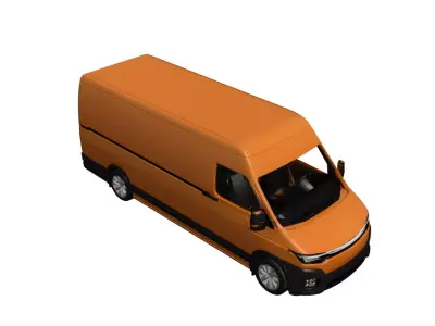Generic Modern Delivery Van Urban Logistics Vehicle 07 3D model