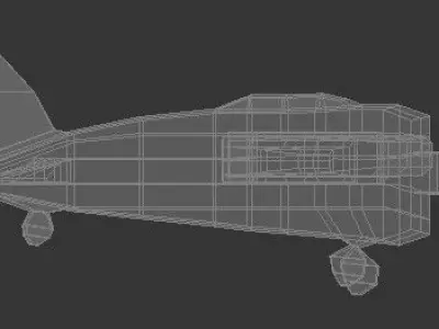 Cartoon style old plane model Free low-poly 3D model