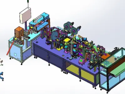 FFC flexible cable production line 3D model