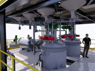 industrial tank factory industry storage equipment 3d model 2 3D model