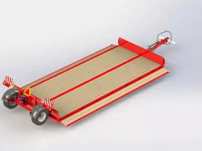 WG 0027 - Low bed trailer 3D model