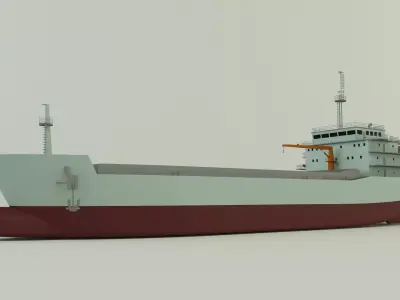 Dry cargo ship 3D model
