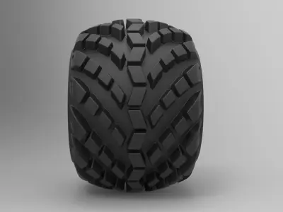 Arched offroad wheel 3D model