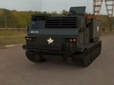 mrls rocket artillery 3D model