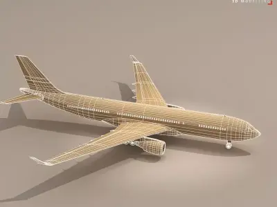 Airbus A330-200 Air France Plane 1 3D model