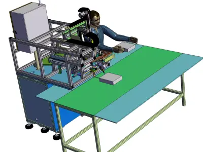Automatic weighing barcode reader 3D model