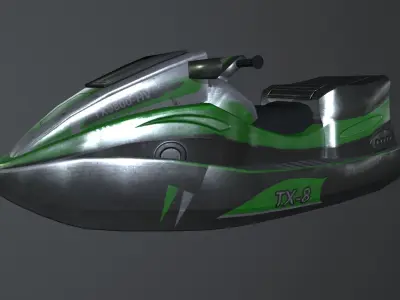Water Scooter Low-poly 3D model