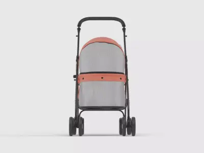Baby stroller 3D model 3D model 6