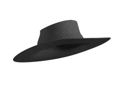 Black Cowboy Hat 3D model