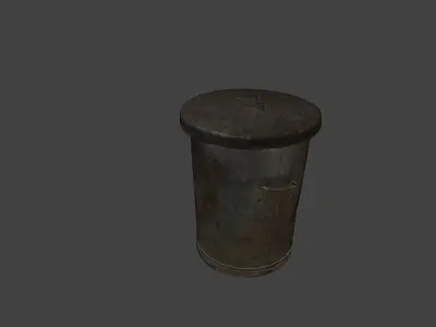 Garbage bin Low-poly 3D model purchase
