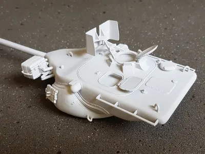Scale T57 tank turret only 3D model