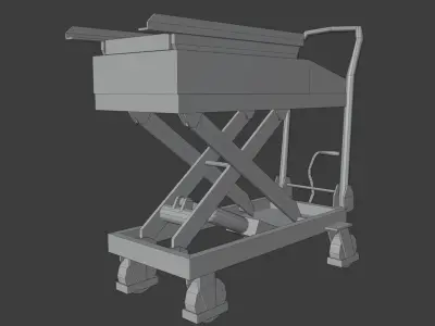 Lowpoly hydraulic truck Low-poly 3D model