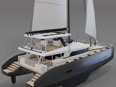 3D Catamaran Lagoon 77 SEVENTY 7 3D model