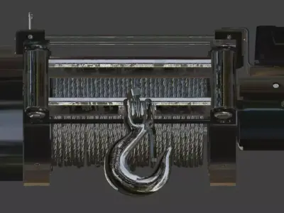 Heavy Duty Electric Off-Road Recovery Winch  3D model