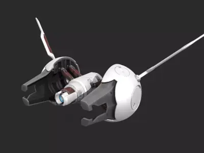 Future Sci-Fi Surveillance Drone 3D model