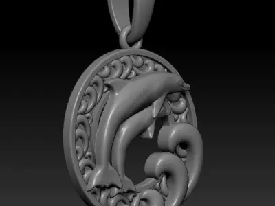 Pendant Dolphin 3D print model