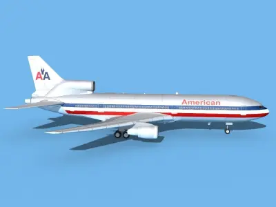 Lockheed L-1011 TriStar American Airlines 3D model