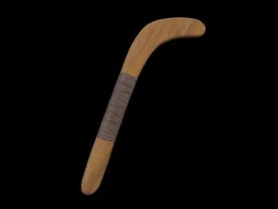  Boomerangs  throwing weapon Low-poly 3D model