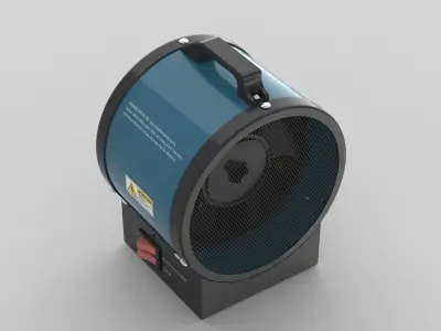 Portable Electric Industrial Space Heater 3D model