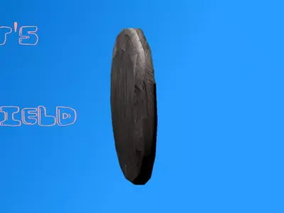 Medieval Knight Shield Wood Metal Leather Free low-poly 3D model