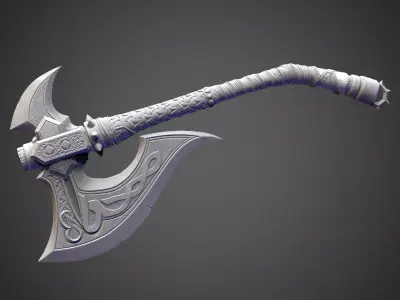 Viking Tomahawk axe  High poly model 3D model