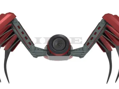 Spidy Robo Low-poly 3D model