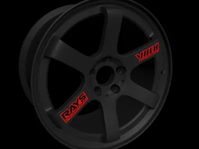 TE37 Ultra Track Edition Low-poly 3D model