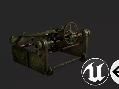 Trolley For Logs Low-poly 3D model