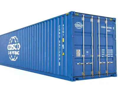 40 feet COSCO standard shipping container 3D model