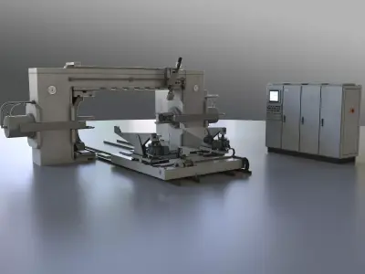 Laboratory industrial machinery models 3D model