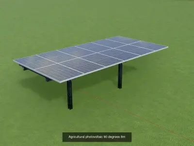 Agricultural photovoltaic solar plant all versions 3D Model Pack