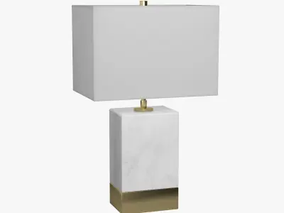 Lucent 2 Light Table Lamp in Antique Gold 3D model