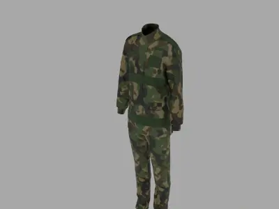 Military Uniform Low-poly 3D model buy