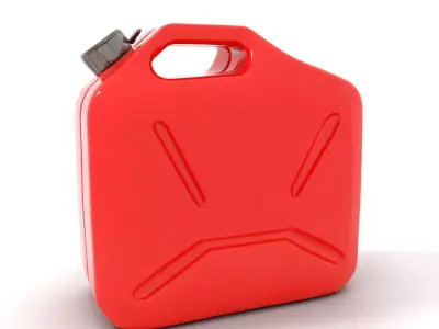 Red Plastic Fuel Canister model pack Low-poly 3D model