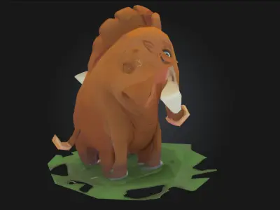 Mammoth Mascot  Prehistoric Power with a Friendly Twist 3D model