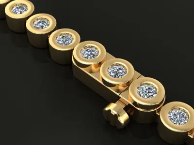 Bezel Bracelet Link 3mm 3D print model