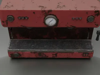 Low Poly Coffee Machine Low-poly 3D model