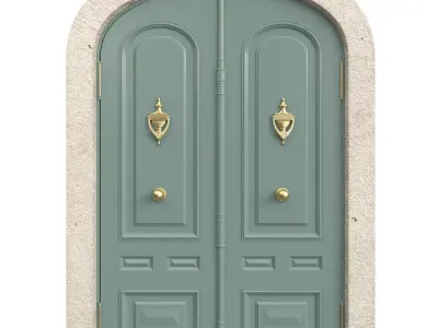 Entrance classic door 137 3D model