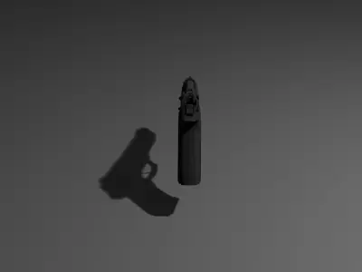 Low Poly M9 Pistol Game Ready Handgun Low-poly 3D model