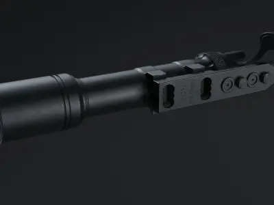 Arisaka  and Surefire AR Tactical light Set  3D model