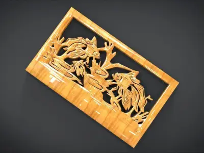Ornament Fish Furniture Low-poly 3D model