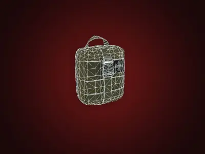 Medical Military Health Pouch I PBR Model I Game Ready Low-poly 3D model