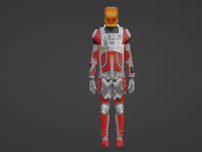 Robot Soldier - Assault Soldier Low-poly 3D model 13