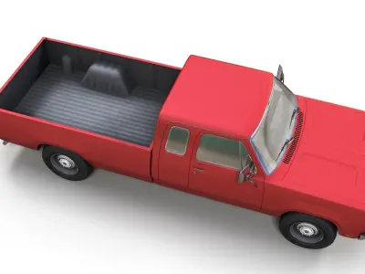 Dodge  Club Cab 1976 pickup Low-poly 3D model