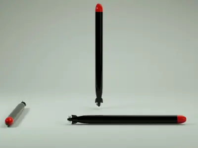 World War 2 Naval Torpedo 3D model